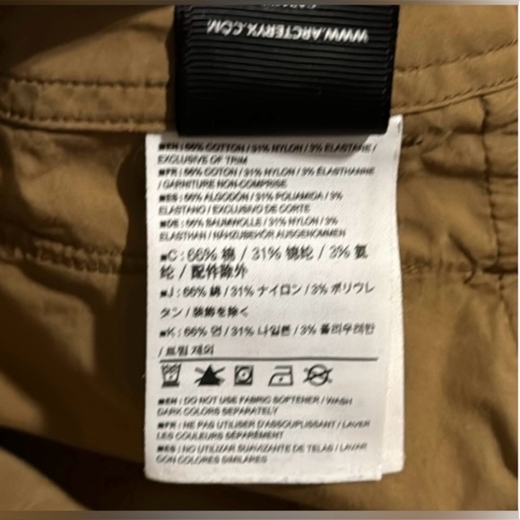 Men's 34 Arc'Teryx Stowe Lightweight Packable Technical Hiking Shorts - Picture 9 of 10